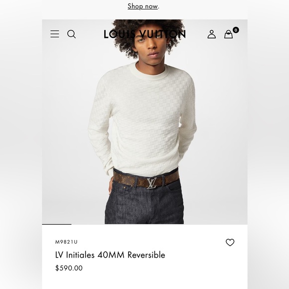 Louis Vuitton Initiales 40MM Reversible Belt - Picture 4 of 5